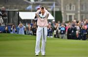 1 September 2024; Annabel Dimmock of England celebrates her winning putt during a play-off in the final round of the KPMG Women’s Irish Open at Carton House Golf Club in Maynooth, Kildare. Photo by Sam Barnes/Sportsfile