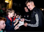 30 August 2024; Cian Coleman of Cork City signs autographs for supporters after the SSE Airtricity Men's First Division match between Cork City and Longford Town at Turner's Cross in Cork. Photo by Michael P Ryan/Sportsfile