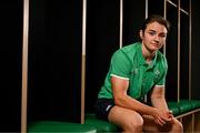 2 September 2024; Deirbhile Nic a Bhaird during an Ireland women's rugby press conference at IRFU High Performance Centre in Dublin. Photo by Shauna Clinton/Sportsfile