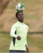 3 September 2024; James Abankwah during a Republic of Ireland U21's training session at the FAI National Training Centre in Abbotstown, Dublin. Photo by Stephen McCarthy/Sportsfile