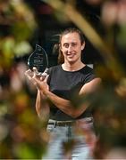 4 September 2024; Kerry’s Kayleigh Cronin is pictured with The Croke Park Hotel/LGFA Player of the Month award for August 2024, at The Croke Park Hotel on Jones Road, Dublin. Kayleigh produced a player of the match performance at full-back for Kerry in the TG4 All-Ireland Senior Championship Final against Galway at Croke Park on Sunday August 4, as the Kingdom claimed the title for the first time since 1993. Photo by Sam Barnes/Sportsfile