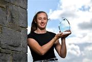 4 September 2024; Kerry’s Kayleigh Cronin is pictured with The Croke Park Hotel/LGFA Player of the Month award for August 2024, at The Croke Park Hotel on Jones Road, Dublin. Kayleigh produced a player of the match performance at full-back for Kerry in the TG4 All-Ireland Senior Championship Final against Galway at Croke Park on Sunday August 4, as the Kingdom claimed the title for the first time since 1993. Photo by Sam Barnes/Sportsfile