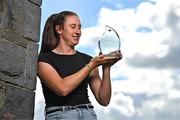 4 September 2024; Kerry’s Kayleigh Cronin is pictured with The Croke Park Hotel/LGFA Player of the Month award for August 2024, at The Croke Park Hotel on Jones Road, Dublin. Kayleigh produced a player of the match performance at full-back for Kerry in the TG4 All-Ireland Senior Championship Final against Galway at Croke Park on Sunday August 4, as the Kingdom claimed the title for the first time since 1993. Photo by Sam Barnes/Sportsfile