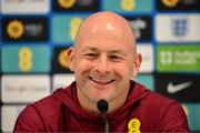 6 September 2024; Interim manager Lee Carsley during a England press conference at the Carton House in Maynooth, Kildare. Photo by Stephen McCarthy/Sportsfile