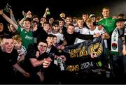 6 September 2024; Cork City players and supporters celebrate after the SSE Airtricity Men's First Division match between UCD and Cork City at UCD Bowl in Belfield, Dublin. Photo by David Fitzgerald/Sportsfile