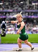 7 September 2024; Mary Fitzgerald of Ireland during the women's F40 shot put final on day ten of the Paris 2024 Paralympic Games at Stade de France in Paris, France. Photo by Ramsey Cardy/Sportsfile