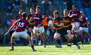 7 September 2024; Rob Hedderman of Lansdowne makes a break during the Bank of Ireland Leinster Senior Cup final match between Lansdowne RFC and Clontarf RFC at Energia Park in Dublin. Photo by Tom Beary/Sportsfile