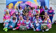 7 September 2024; A group shot of The Heath GAA Club, Laois, as they register ahead of the 2024 LGFA/Sports Direct Gaelic4Mothers&Others National Festival Day at Naomh Mearnóg GAA Club in Portmarnock, Dublin. Photo by Shauna Clinton/Sportsfile