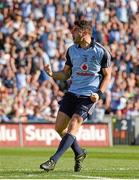 22 September 2013; Bernard Brogan, Dublin, celebrates after scoring his side's first goal. GAA Football All-Ireland Senior Championship Final, Dublin v Mayo, Croke Park, Dublin. Picture credit: Stephen McCarthy / SPORTSFILE