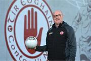 11 September 2024; New Tyrone senior football manager Malachy O'Rourke poses for a portrait at Tyrone GAA Garvaghey Centre in Tyrone. Photo by Oliver McVeigh/Sportsfile