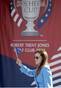 12 September 2024; Leona Maguire of Team Europe during opening ceremony ahead of the Solheim Cup Matches at the Robert Trent Jones Golf Club in Gainesville, Virginia, USA. Photo by Tom Russo/Sportsfile