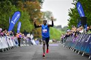 22 September 2024; Peter Somba of Ratoath AC, Dublin, on his way to finishing second in the 2024 Irish Life Dublin Half Marathon which took place on Sunday 22nd of September in Phoenix Park, Dublin. Photo by Sam Barnes/Sportsfile