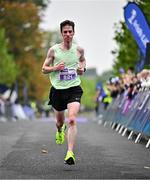 22 September 2024; David Glynn on his way to finishing third in the 2024 Irish Life Dublin Half Marathon which took place on Sunday 22nd of September in Phoenix Park, Dublin. Photo by Sam Barnes/Sportsfile