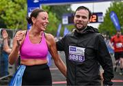 22 September 2024; Participants after finishing the 2024 Irish Life Dublin Half Marathon which took place on Sunday 22nd of September in Phoenix Park, Dublin. Photo by Sam Barnes/Sportsfile