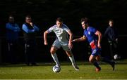 27 September 2024; Matthew Wynne of Scotland in action against Ben Lindau of Scotland during the cerebal palsy men's international series match between Scotland and USA at the AUL Complex in Dublin. Photo by Stephen McCarthy/Sportsfile