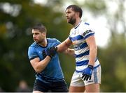 29 September 2024; Lee Keegan of Westport and Aidan O'Shea of Breaffy during the Mayo County Senior Club Football Championship quarter-final match between Breaffy and Westport at Breaffy in Mayo. Photo by Tom Beary/Sportsfile