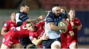 4 October 2024; Paul Boyle of Connacht makes a break during the United Rugby Championship match between Scarlets and Connacht at Parc Y Scarlets in Llanelli, Wales. Photo by Gareth Everett/Sportsfile