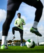 7 October 2024; James Abankwah during a Republic of Ireland Under 21 training session at the FAI National Training Centre in Dublin. Photo by Ramsey Cardy/Sportsfile