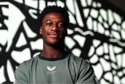 8 October 2024; James Abankwah poses for a portrait during a Republic of Ireland U21's media day at the Pillo Hotel in Ashbourne, Meath. Photo by Tyler Miller/Sportsfile