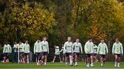 8 October 2024; Republic of Ireland players during a Republic of Ireland training session at the FAI National Training Centre in Abbotstown, Dublin. Photo by Stephen McCarthy/Sportsfile