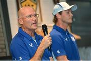 8 October 2024; Senior coach Jacques Nienaber during a Leinster Rugby Supporters Q&A at Bective Rangers RFC in Dublin. Photo by Ramsey Cardy/Sportsfile