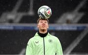 9 October 2024; Kasey McAteer during a Republic of Ireland training session at the Helsinki Olympic Stadium in Helsinki, Finland. Photo by Stephen McCarthy/Sportsfile