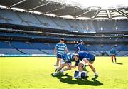 11 October 2024; RG Snyman, left, and Max Deegan during a Leinster Rugby captain's run at Croke Park in Dublin. Photo by Seb Daly/Sportsfile