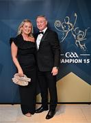 11 October 2024; Offaly hurling manager Johnny Kelly with Sinéad Kelly upon arrival at the GAA Champion 15 Awards ceremony at Croke Park in Dublin. Photo by Sam Barnes/Sportsfile