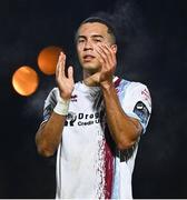 11 October 2024; Douglas James-Taylor of Drogheda United after his side's draw in the SSE Airtricity Men's Premier Division match between Waterford and Drogheda United at the Regional Sports Centre in Waterford. Photo by Tyler Miller/Sportsfile