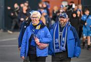 12 October 2024; Leinster supporters arrive before the United Rugby Championship match between Leinster and Munster at Croke Park in Dublin. Photo by Sam Barnes/Sportsfile