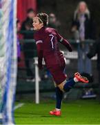 11 October 2024; Andreas Schjelderup of Norway after scoring their side's first goal during the UEFA European U21 Championship qualifier match between Republic of Ireland and Norway at Turner's Cross in Cork. Photo by Ben McShane/Sportsfile