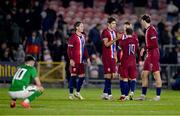 11 October 2024; Norway players celebrate at the final whiste of the UEFA European U21 Championship qualifier match between Republic of Ireland and Norway at Turner's Cross in Cork. Photo by Ben McShane/Sportsfile