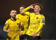 14 October 2024; Chris Forrester of St Patrick's Athletic celebrates after scoring his side's first goal during the SSE Airtricity Men's Premier Division match between Bohemians and St Patrick's Athletic at Dalymount Park in Dublin. Photo by Tyler Miller/Sportsfile