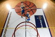 25 September 2013; UL Eagles' Neil Campbell and Kathryn Fahy, UL Huskies, during the launch of the Basketball Ireland 2013/2014 Season at the National Basketball Arena, Tallaght, Dublin. Picture credit: Stephen McCarthy / SPORTSFILE