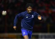 18 October 2024; Gbemi Arubi of Waterford before the SSE Airtricity Men's Premier Division match between Shelbourne and Waterford at Tolka Park in Dublin. Photo by Stephen McCarthy/Sportsfile