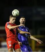 18 October 2024; Evan Caffrey of Shelbourne during the SSE Airtricity Men's Premier Division match between Shelbourne and Waterford at Tolka Park in Dublin. Photo by Thomas Flinkow/Sportsfile