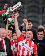 20 October 2024; Imokilly captain Ciarán O’Brien lifts the Sean Óg Murphy cup after the Cork County Senior Club Hurling Championship final match between Sarsfields and Imokilly at Páirc Ui Chaoimh in Cork. Photo by Brendan Moran/Sportsfile