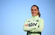 21 October 2024; Julie-Ann Russell poses for a portrait during a Republic of Ireland women's media day at the FAI Headquarters in Abbotstown, Dublin. Photo by Stephen McCarthy/Sportsfile