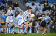 22 October 2024; Timmy Sheehan of Bishop Galvin NS during the match between Bishop Galvin NS, Dublin and St Mary's BNS, Rathfarnham, Dublin, on day two of the Allianz Cumann na mBunscol Finals at Croke Park in Dublin. Photo by Ramsey Cardy/Sportsfile