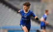 22 October 2024; Ben Naughton of Holy Cross NS celebrates after the match between Holy Cross NS, Dundrum, Dublin and Sacred Heart NS, Sruleen, Dublin, on day two of the Allianz Cumann na mBunscol Finals at Croke Park in Dublin. Photo by Ramsey Cardy/Sportsfile