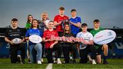 24 October 2024; The BearingPoint Sarah Robinson Cup and the BearingPoint Shane Horgan Cup were launched in Energia Park this evening. The competitions are the U-16s representative player pathways for club players looking to represent one of five Leinster Rugby area teams, namely; North Midlands, Midlands, South-East, Metro and North-East. Pictured are back row, from left, Megan Sinnott of South East, Éabha O'Mahony of Midlands, Michael Cahalane of North East, and Jack Hogan of North Midlands, front row, from left, Eoghan Saunders of Metro, Rachel Carey of North Midlands, Erin McFadden of North East, Alex O'Shea of Metro, Cillian Doyle of Midlands, and Alexander Miller of South East, at Energia Park in Dublin. Photo by Seb Daly/Sportsfile