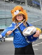 26 October 2024; Leinster supporter Darcie Allen, age eight, from Termonfeckin, Louth, before the United Rugby Championship match between Leinster and Emirates Lions at the Aviva Stadium in Dublin. Photo by Seb Daly/Sportsfile