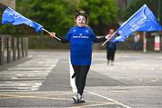 26 October 2024; Leinster supporter Elizabeth McGivern, age eight, from Omeath, Louth, before the United Rugby Championship match between Leinster and Emirates Lions at the Aviva Stadium in Dublin. Photo by Seb Daly/Sportsfile