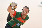 27 October 2024; Joe McCann of Ballaghaderreen, Mayo, in action against David Stanners of St. Martin's, Wexford, in the Men's 40+ quarter final during day two of the O'Neills.com World 4-Wall Championships at Croke Park in Dublin. Photo by Stephen Marken/Sportsfile