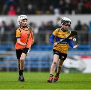 26 October 2024; Under 10 children, from various Clare GAA Clubs, play an exhibition game, at half time in the Shinty International match between Ireland and Scotland at Cusack Park in Ennis, Clare. Photo by Ray McManus/Sportsfile