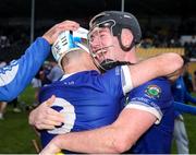 27 October 2024; Thomastown players, Jonjo Farrell, left, and Robbie Donnelly celebrate after the Kilkenny County Senior Club Hurling Championship final match between O’Loughlin Gaels and Thomastown at UPMC Nowlan Park in Kilkenny. Photo by Michael P Ryan/Sportsfile