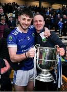 27 October 2024; Thomastown captain Jay Burke with manager Noel Doherty after the Kilkenny County Senior Club Hurling Championship final match between O’Loughlin Gaels and Thomastown at UPMC Nowlan Park in Kilkenny. Photo by Michael P Ryan/Sportsfile