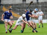 27 October 2024; Colm Treacy of Thomastown in action against Jamie Ryan, left, and Huw Lawlor of O’Loughlin Gaels during the Kilkenny County Senior Club Hurling Championship final match between O’Loughlin Gaels and Thomastown at UPMC Nowlan Park in Kilkenny. Photo by Michael P Ryan/Sportsfile