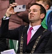 29 October 2024; Lord Mayor of Dublin Cllr James Geoghegan in attendance during the UEFA Women's EURO 2025 Play-Off Round 1 second leg match between Republic of Ireland and Georgia at Tallaght Stadium in Dublin. Photo by Ben McShane/Sportsfile