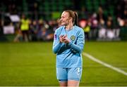 29 October 2024; Republic of Ireland goalkeeper Courtney Brosnan after the UEFA Women's EURO 2025 Play-Off Round 1 second leg match between Republic of Ireland and Georgia at Tallaght Stadium in Dublin. Photo by Stephen McCarthy/Sportsfile